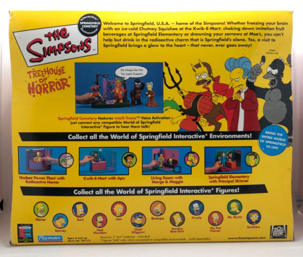 Devil Flanders, Bart the Fly, Dracula Burns & King Kong Homer with Springfield Cemetery - Playmates (The Simpsons) (World of Springfield: Simpsons) action figure collectible - Main Image 2