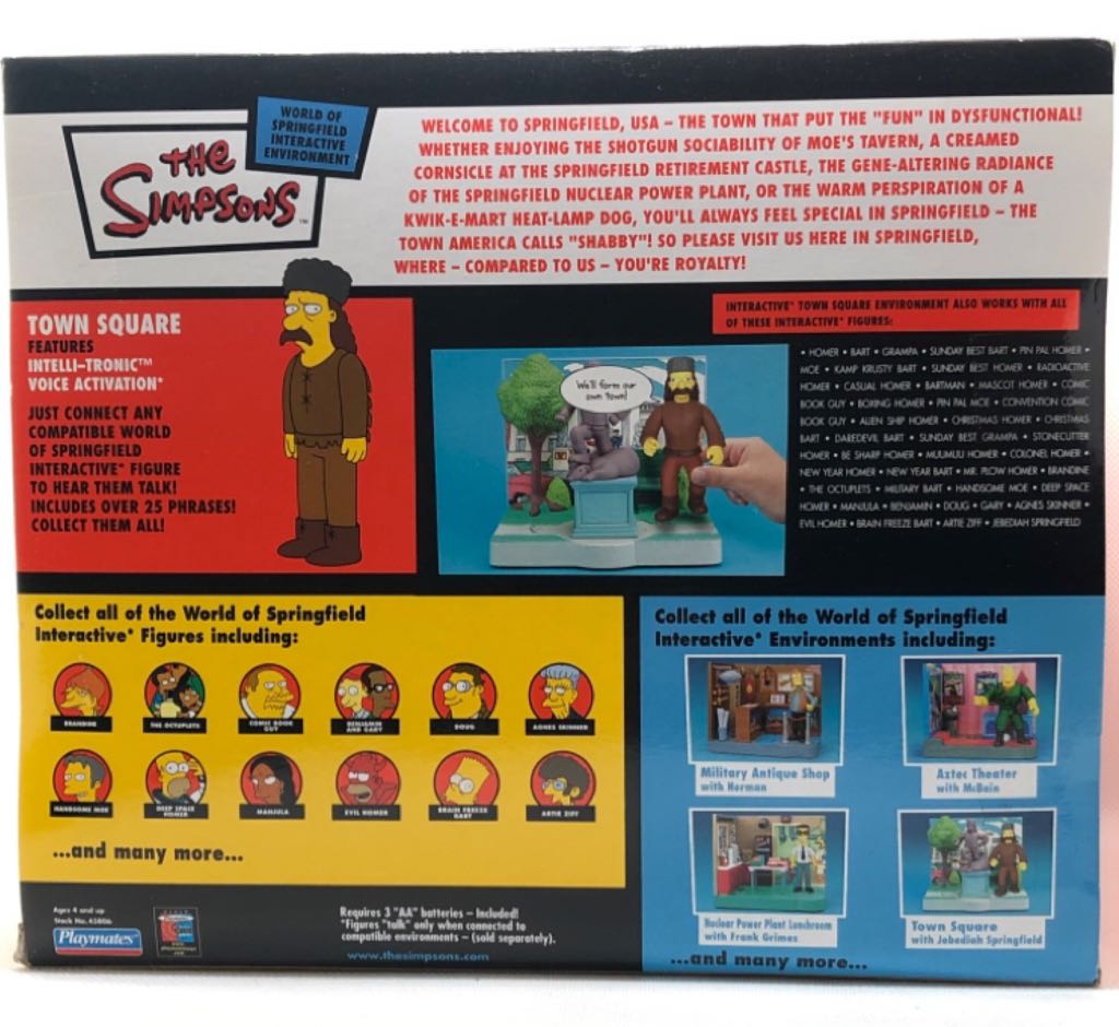 Jebediah Springfield with Town Square - Playmates (The Simpsons) (World of Springfield: Simpsons) action figure collectible - Main Image 2