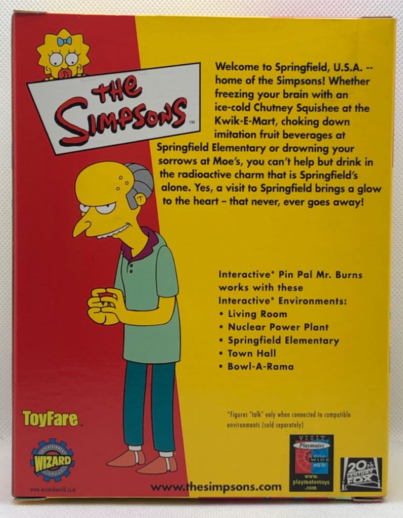 Pin Pal Mr. Burns - Playmates (The Simpsons) (The Simpsons) action figure collectible - Main Image 2