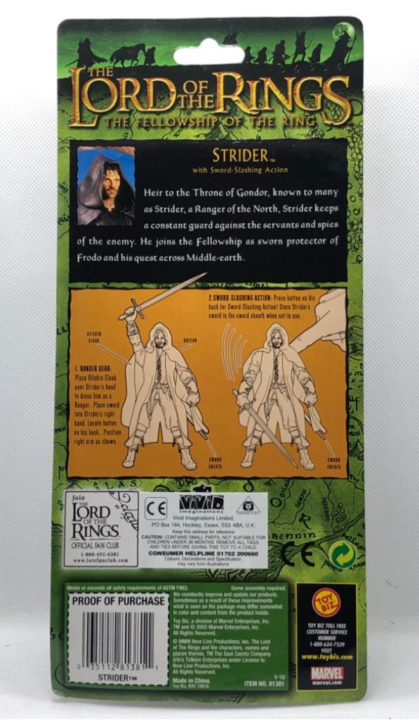 Strider (Sword Slashing Action) - TOYBIZ (Lord Of The Rings) (Lord Of The Rings) action figure collectible - Main Image 2