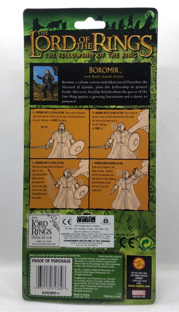 Boromir (Battle Attack Action) - TOYBIZ (Lord Of The Rings) (Lord Of The Rings) action figure collectible - Main Image 2
