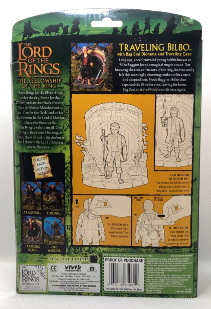 Bilbo (Traveling) - TOYBIZ (Lord Of The Rings) (Lord Of The Rings) action figure collectible - Main Image 2