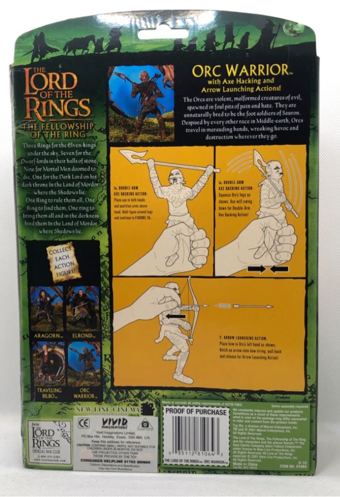 Orc Warrior (Axe & Arrow Action) - TOYBIZ (Lord Of The Rings) (Lord Of The Rings) action figure collectible - Main Image 2