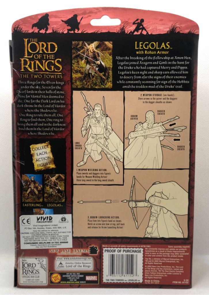 Legolas (Rohan Armor) - TOYBIZ (Lord Of The Rings) (Lord Of The Rings) action figure collectible - Main Image 2