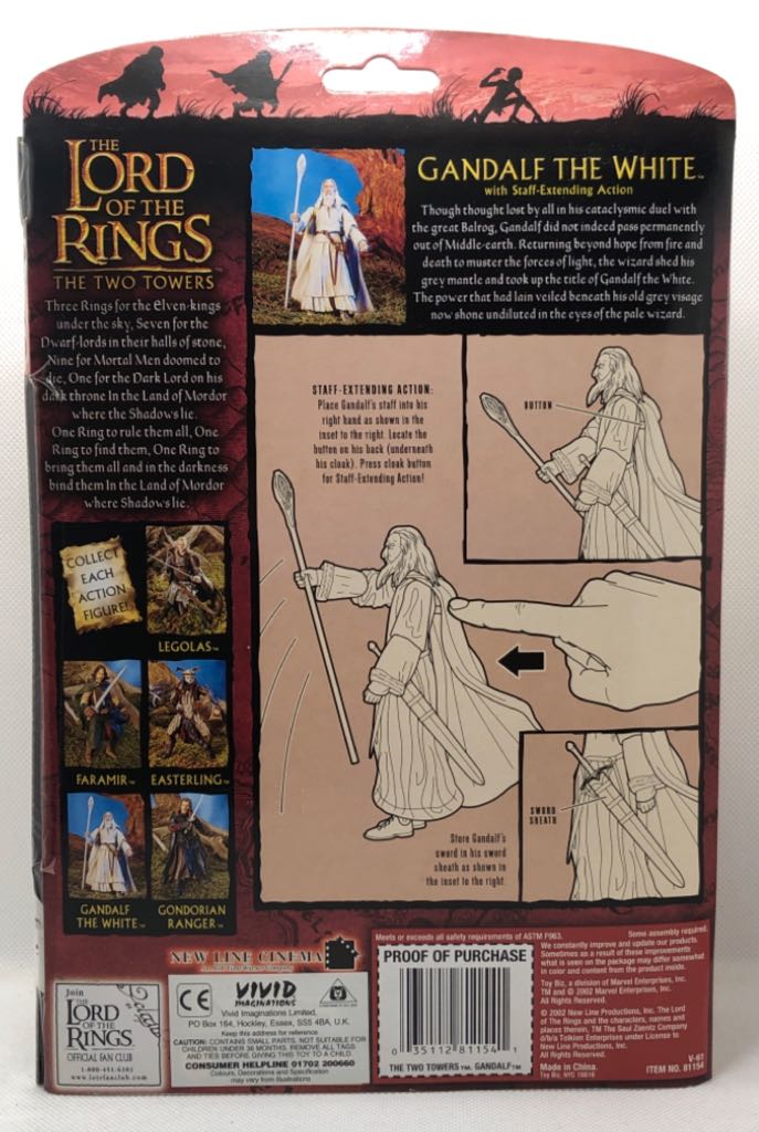 Gandalf The White - TOYBIZ (Lord Of The Rings) (Lord Of The Rings) action figure collectible - Main Image 2