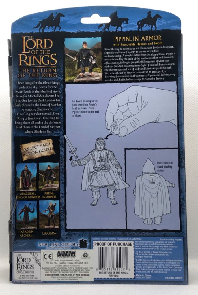 Pippin (Armor) - TOYBIZ (Lord Of The Rings) (Lord Of The Rings) action figure collectible - Main Image 2