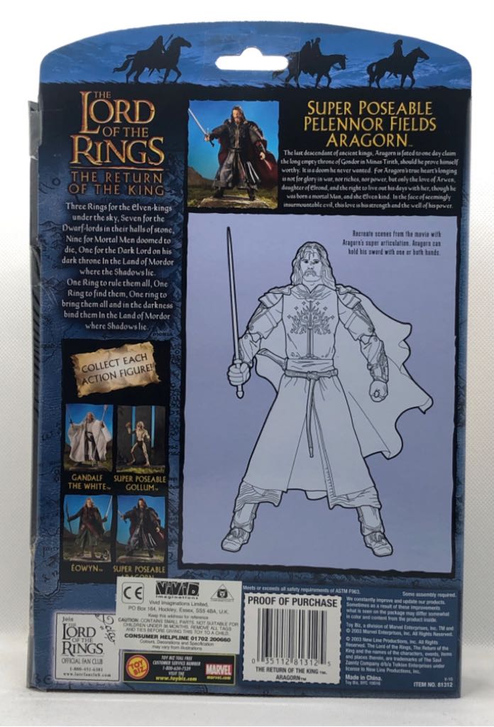 Aragorn (Pelennor Fields) - TOYBIZ (Lord Of The Rings) (Lord Of The Rings) action figure collectible - Main Image 2