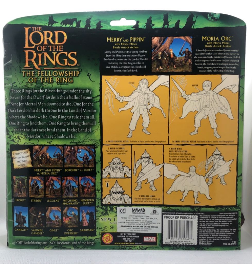 Merry & Pippin (With Moria Orc) - TOYBIZ (Lord Of The Rings) (Lord Of The Rings) action figure collectible - Main Image 2