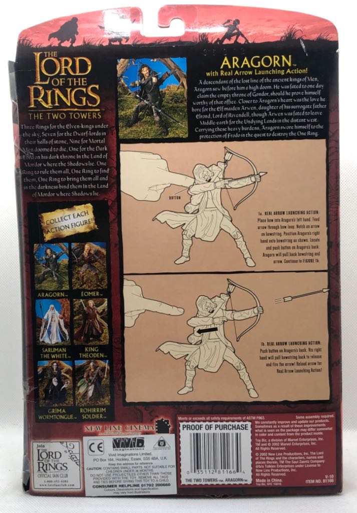 Aragorn (Arrow Launching Action) - TOYBIZ (Lord Of The Rings) (Lord Of The Rings) action figure collectible - Main Image 2