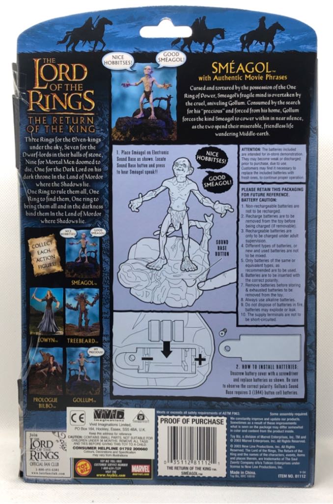 Smeagol - TOYBIZ (Lord Of The Rings) (Lord Of The Rings) action figure collectible - Main Image 2