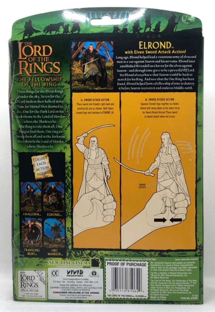 Elrond (Elvin Sword Attack Action) - TOYBIZ (Lord Of The Rings) (Lord Of The Rings) action figure collectible - Main Image 2