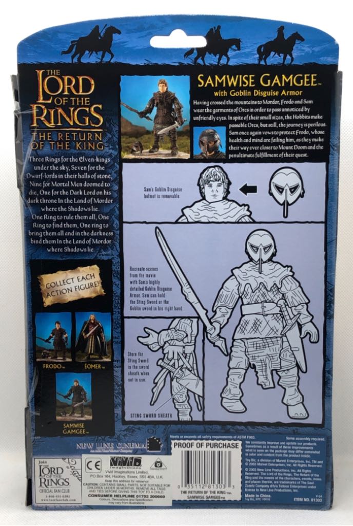 Samwise Gamgee (Goblin Disguise Armor) - TOYBIZ (Lord Of The Rings) (Lord Of The Rings) action figure collectible - Main Image 2