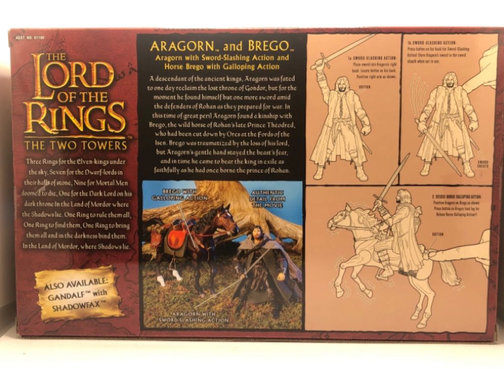 (B) Aragorn (Brego) - TOYBIZ (Lord Of The Rings) (Lord Of The Rings) action figure collectible - Main Image 2