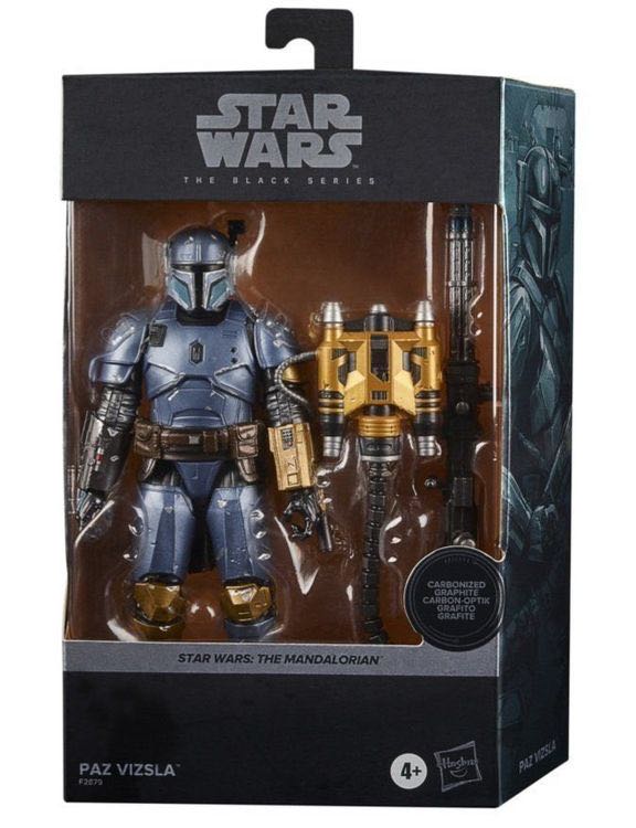 Paz Vizsla (Carbonized) - Hasbro (Star Wars Black 6”) (Star Wars) action figure collectible - Main Image 4
