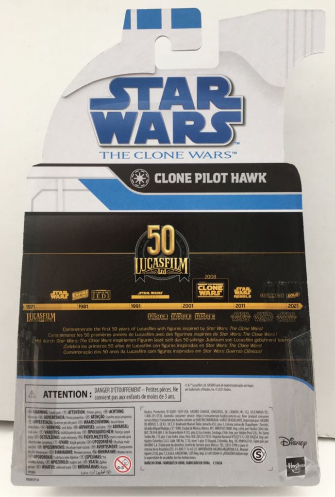 Clone Pilot Hawk - Hasbro (Star Wars Black 6” The Clone Wars ) (Star Wars Black 6 inch) action figure collectible - Main Image 2