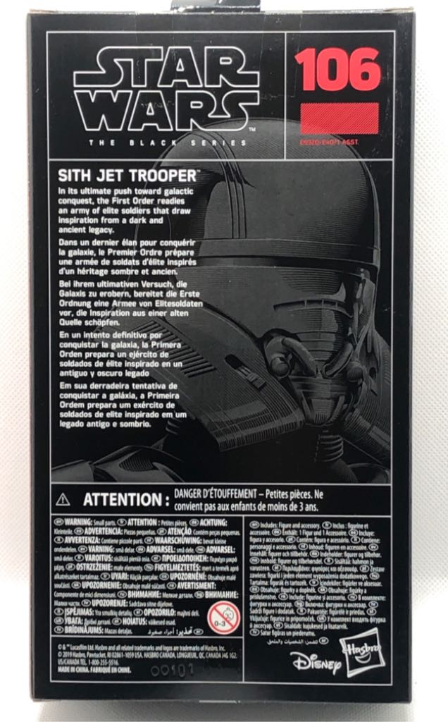 Sith Jet Trooper - Hasbro (Star Wars Black 6”) (Starwars Black 6 inch) action figure collectible - Main Image 2