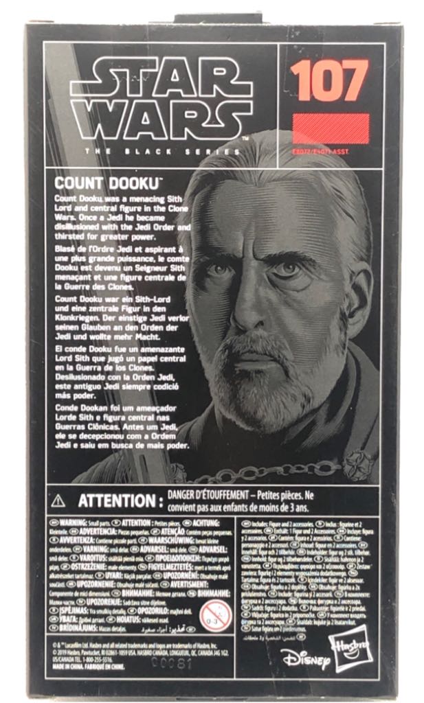Count Dooku - Hasbro (Star Wars Black 6”) (Starwars Black 6 inch) action figure collectible - Main Image 2