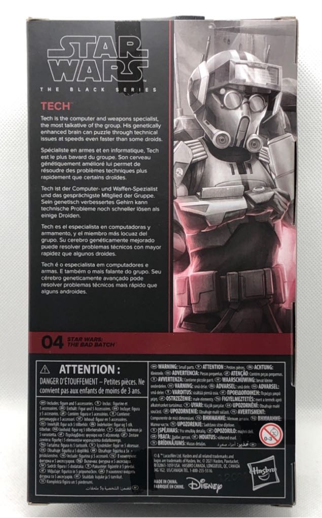 Tech (The Bad Batch) - Hasbro (Star Wars Black 6”) (Star Wars) action figure collectible - Main Image 2
