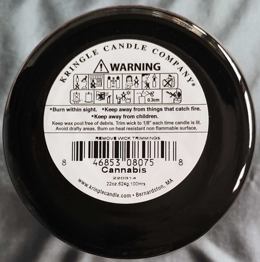 CANDLE: Reserve Line Kringle Candle Cannabis 2022 - Kringle Candle (Kringle Exclusive Candles) action figure collectible [Barcode 846853080758] - Main Image 2