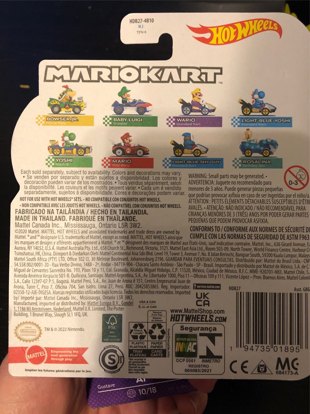 Bowser Jr. Flame Flyer - Mattel (Hot Wheels Mario Kart) action figure collectible [Barcode 194735018956] - Main Image 2