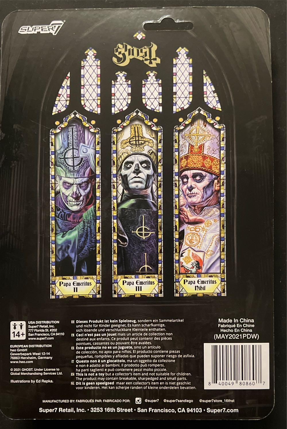 Ghost: Papa Emeritus Nihil - Super7 (ReAction) action figure collectible [Barcode 840049808607] - Main Image 2