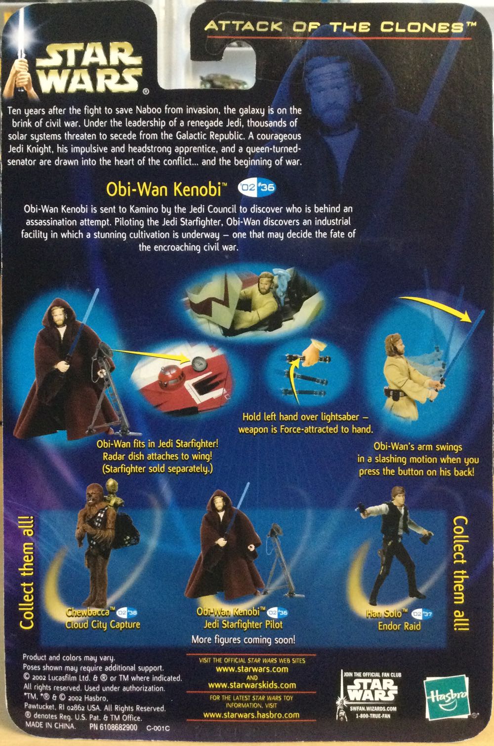 Saga Series ‘02 - Obi-Wan Kenobi - Hasbro (Attack Of The Clones) action figure collectible - Main Image 2