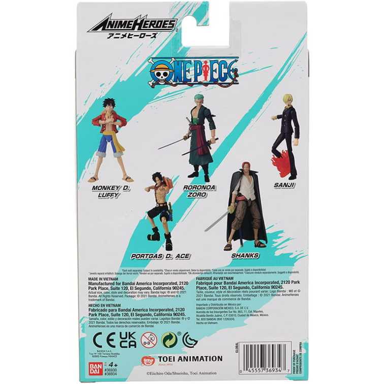 Anime Heroes - Portgas D. Ace - Bandai (One Piece) action figure collectible [Barcode 045557369347] - Main Image 3