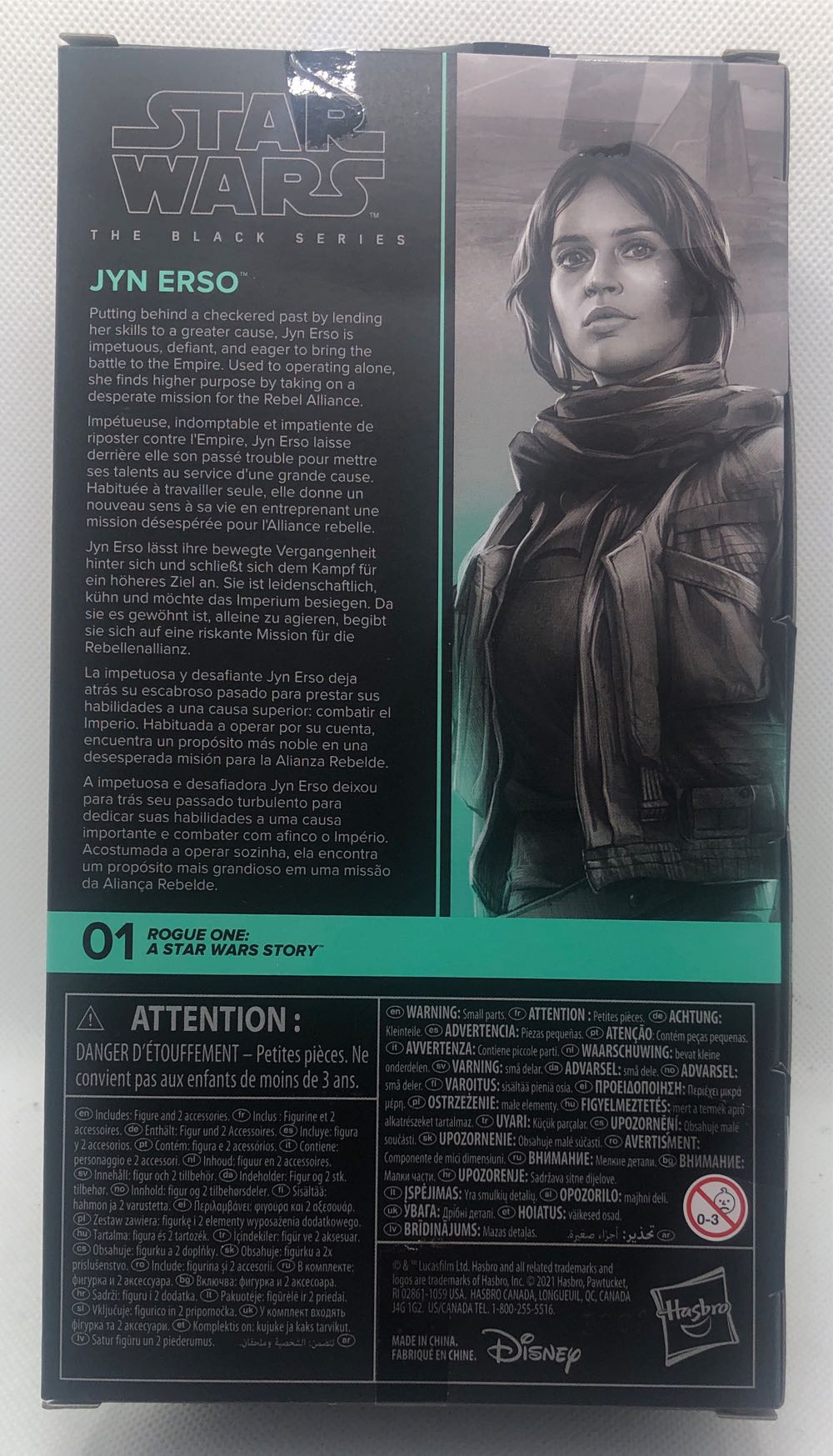 Jyn Erso - Hasbro (Star Wars Black 6”) (Star Wars Rogue One) action figure collectible - Main Image 2