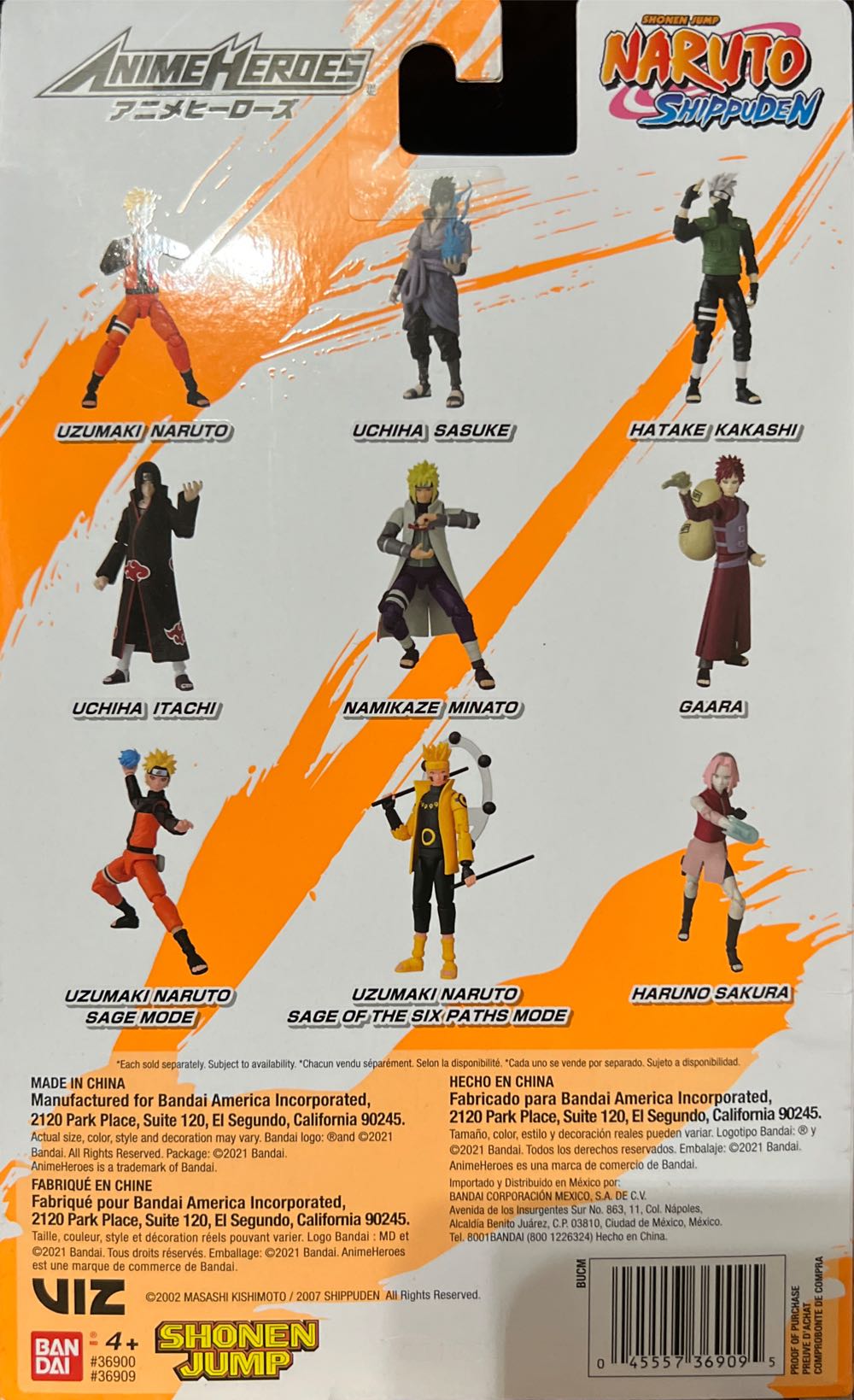 Anime Heroes Naruto Haruno Sakura Figure36909 - Bandai (Naruto Shippuden) action figure collectible [Barcode 045557369095] - Main Image 2