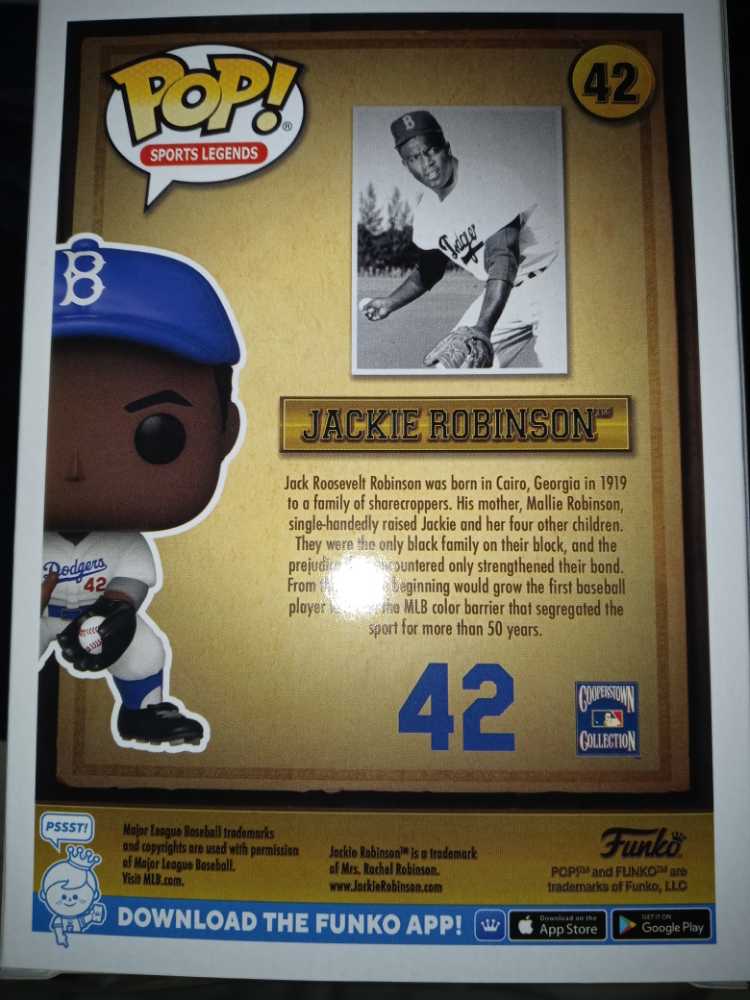 Jackie Robinson #42 - Funko (Major League Baseball) (Funko Pop) action figure collectible [Barcode 889698594189] - Main Image 2