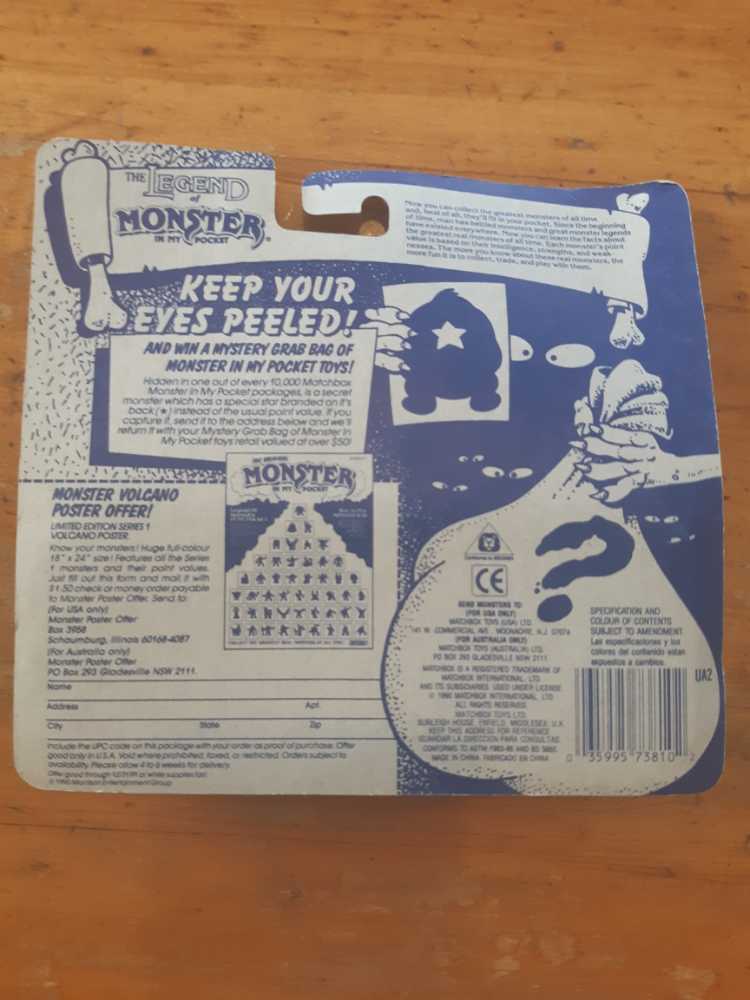 Monster In My Pocket Series 1: Chimera - Matchbox (Matchbox) action figure collectible [Barcode 035995738102] - Main Image 2