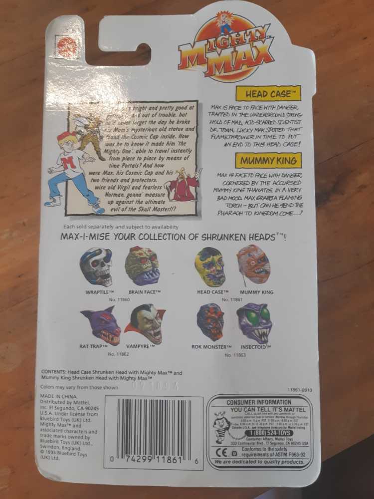 Mighty Max Shrunken Heads Head Case And Mummy King Mattel - Mattel action figure collectible [Barcode 074299118616] - Main Image 2