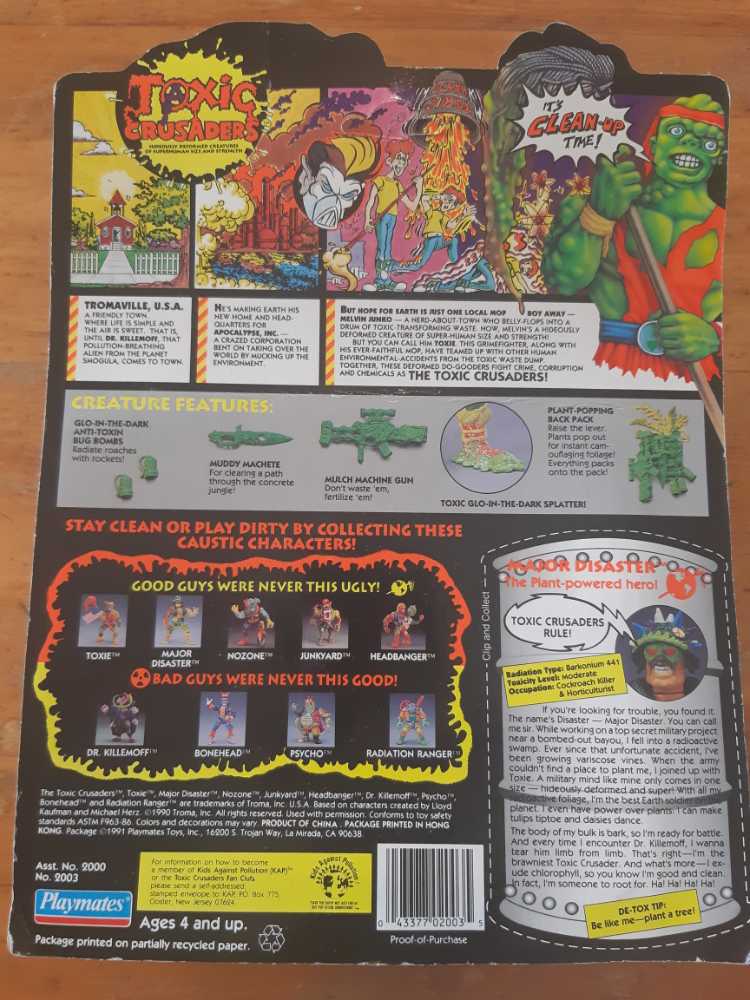 Major Disaster  - Playmates (Toxic Crusaders) action figure collectible [Barcode 043377020035] - Main Image 2