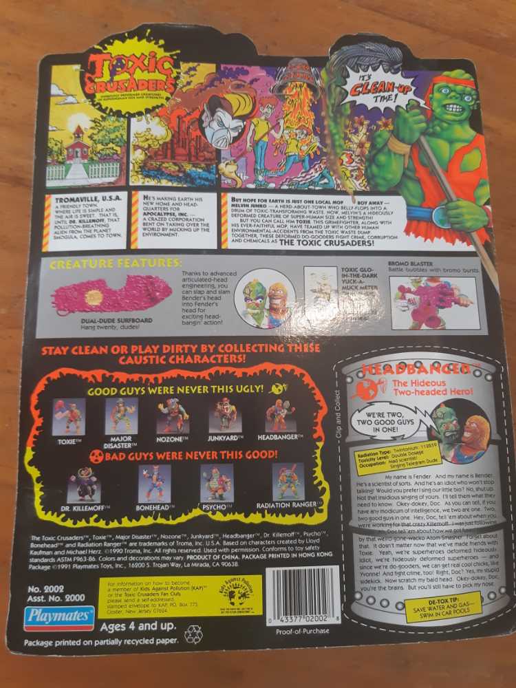 Toxic Crusaders: Headbanger - Playmates Toys (Toxic Crusaders) action figure collectible [Barcode 043377020028] - Main Image 2