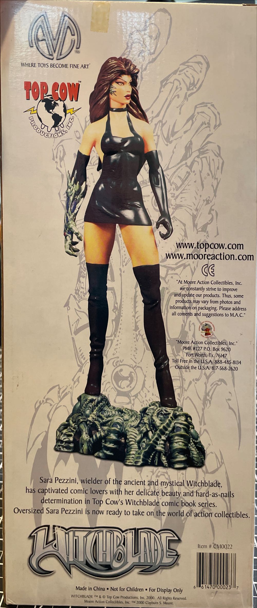 Witchblade Sara Pezzini Black Dress Moore Collectibles New In Box - Moore Action Collectibles action figure collectible [Barcode 661470000237] - Main Image 2