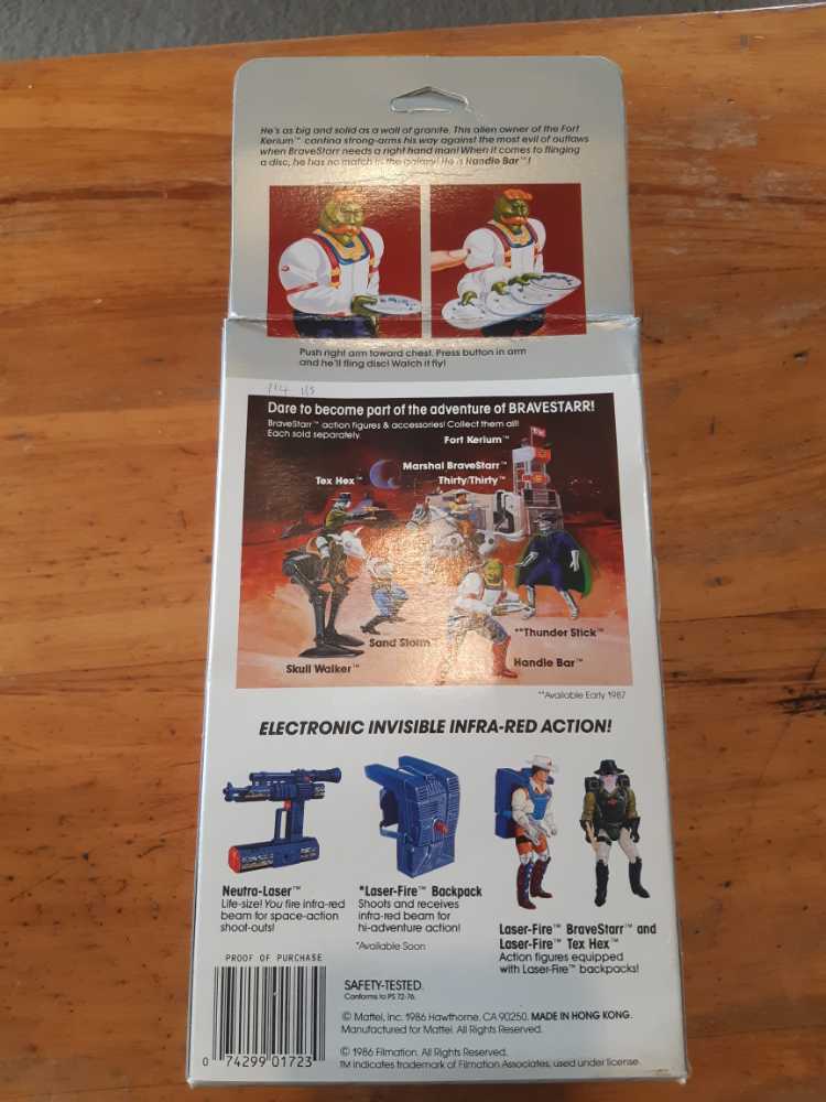 Vintage Bravestarr Handle Bar Figure - Mattel (Bravestarr) action figure collectible [Barcode 074299017230] - Main Image 2