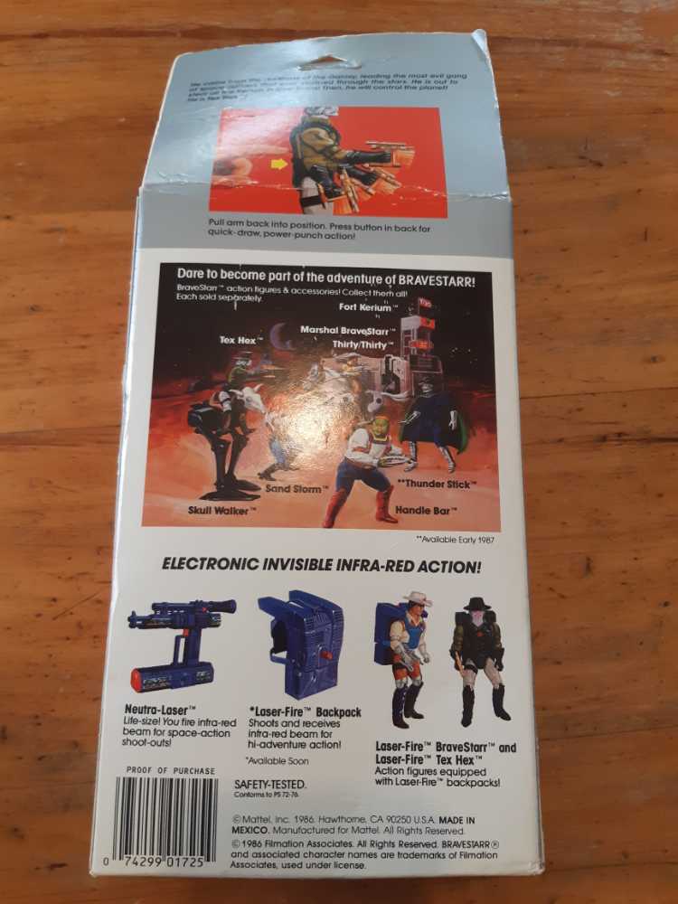 Vintage Bravestarr Tex Hex Action Figure - Mattel (Bravestarr) action figure collectible [Barcode 074299017254] - Main Image 2