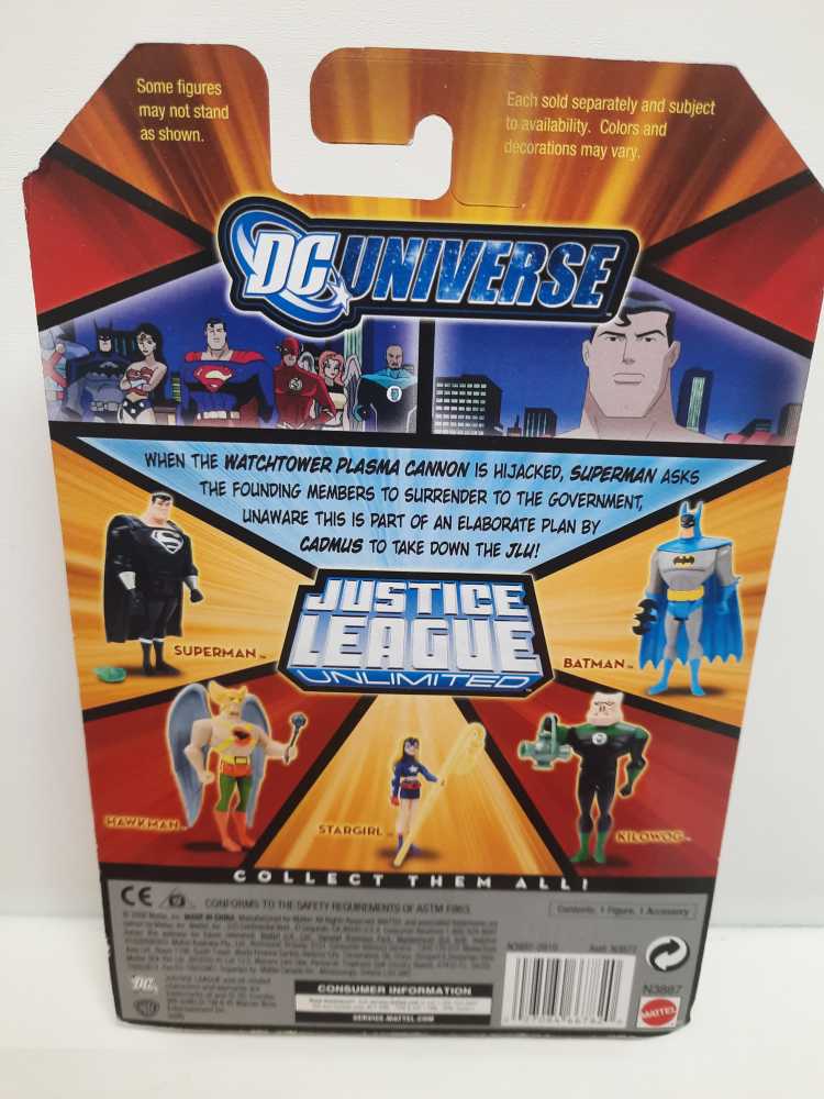 JLU Superman (Black Suit) - Mattel (Justice League Animated) action figure collectible [Barcode 027084667820] - Main Image 2