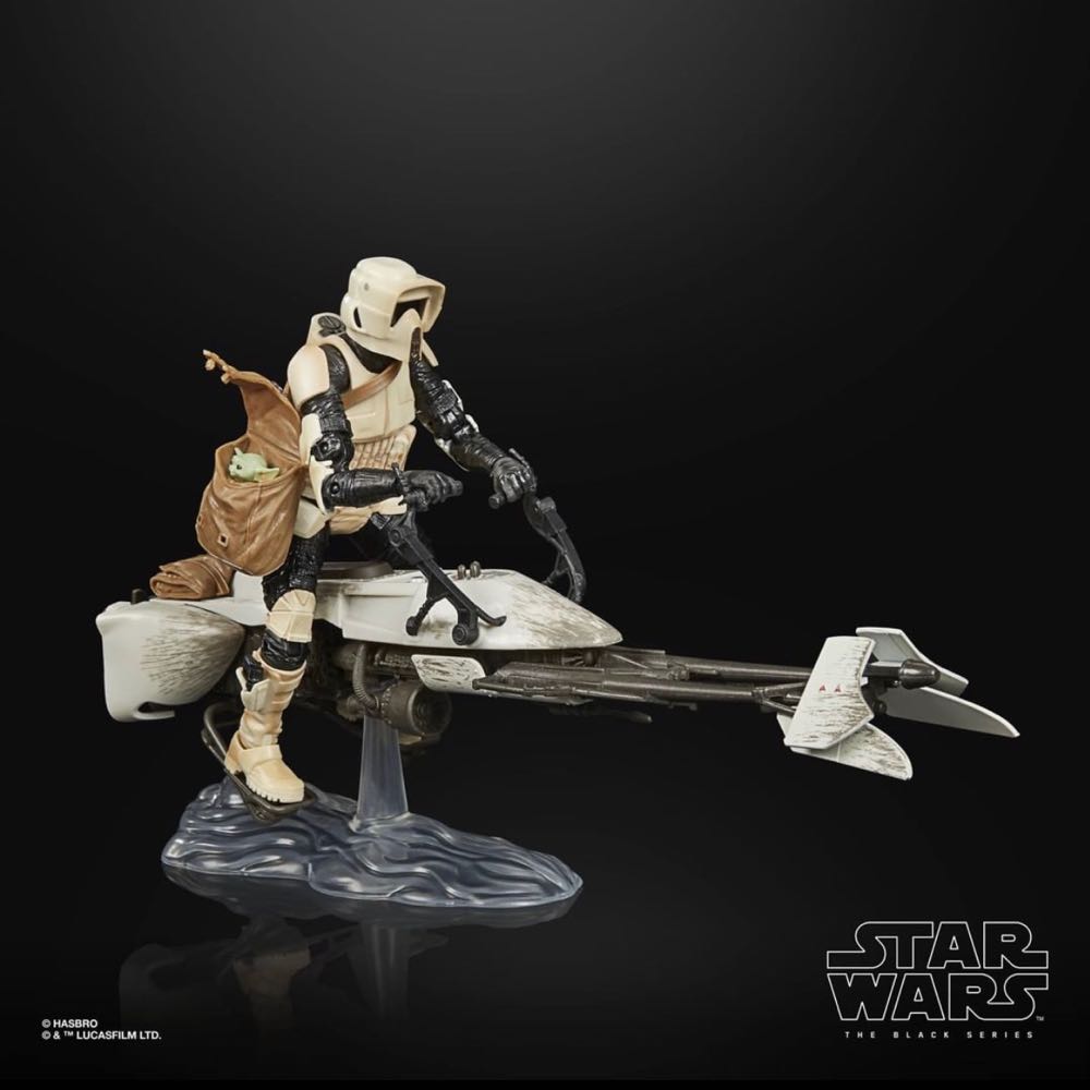 Scout Trooper W/Grogu & Speeder Bike - Hasbro (Galaxy Line) action figure collectible - Main Image 3