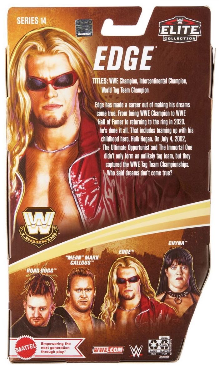 EDGE - ELITE LEGENDS SERIES 14 (EXCLUSIVE) - Mattel (Attire Date: May 19, 2002 @ WWE Judgment Day) action figure collectible [Barcode 194735026999] - Main Image 2