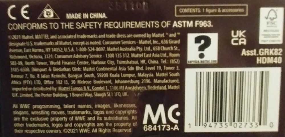 Undertaker “Mean” Mark Callous - Mattel (WWE Elite Legends Series 14) action figure collectible [Barcode 194735027330] - Main Image 3