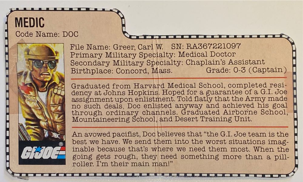 Doc - Hasbro (G.I. Joe - A Real American Hero) action figure collectible - Main Image 2