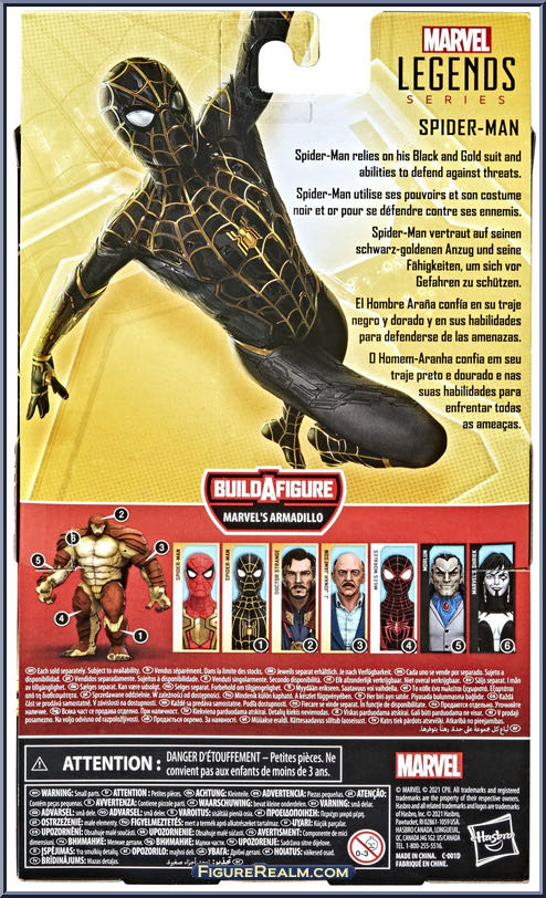 Spider-Man (Black & Gold Suit) - Hasbro Marvel (Marvel Legends- Armadillo Series) action figure collectible - Main Image 4