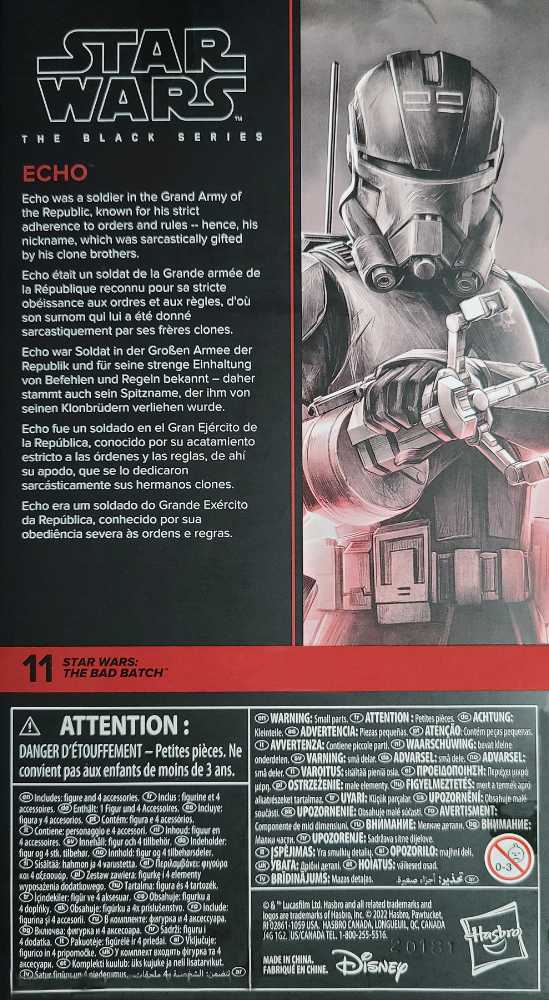 Echo - Hasbro (Star Wars: The Bad Batch) action figure collectible [Barcode 5010993981120] - Main Image 2