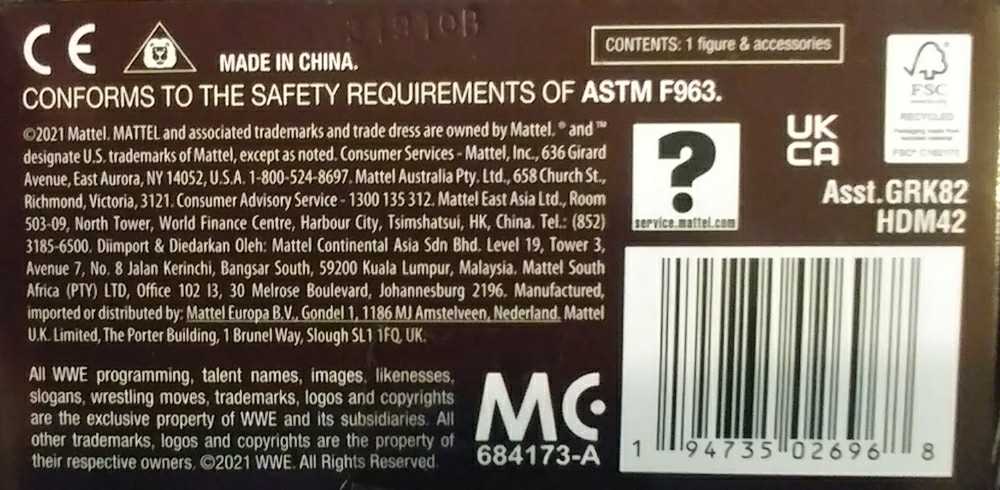 Road Dogg - Mattel (WWE) action figure collectible [Barcode 194735026968] - Main Image 3