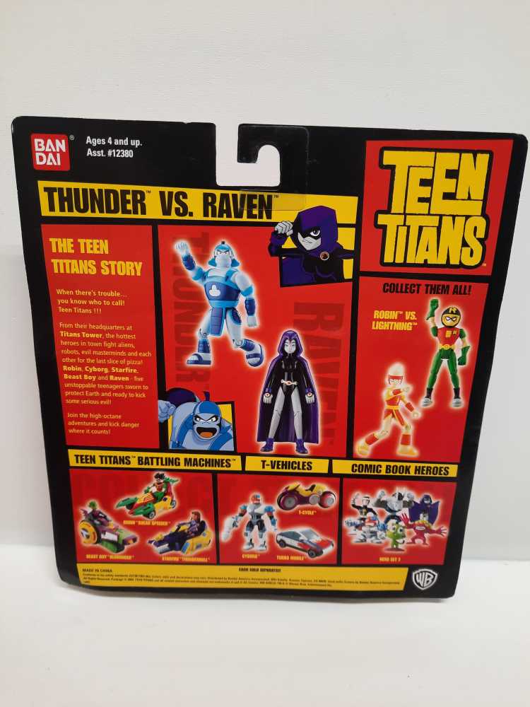 Thunder Vs Raven  (Bandai: Teen Titans: 3”) action figure collectible [Barcode 045557123857] - Main Image 2