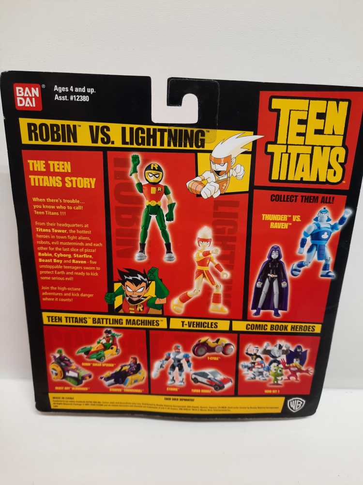 Robin Vs Lightning  (Bandai: Teen Titans: 3”) action figure collectible [Barcode 045557123840] - Main Image 2