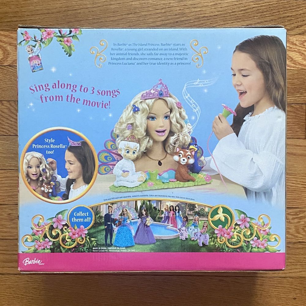 Barbie Island Princess Rosella Karaoke Styling Head - Mattel action figure collectible [Barcode 027084483048] - Main Image 2