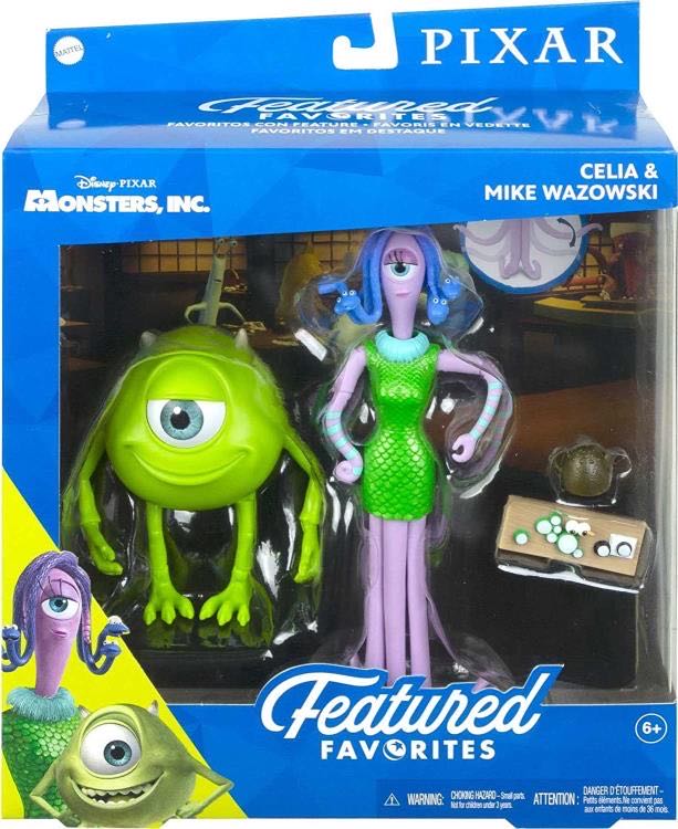 Monsters Inc.: CELIA MAE & MIKE WAZOWSKI Figures (Featured Favorites) - Mattel (Disney•Pixar) action figure collectible [Barcode 194735033362] - Main Image 2