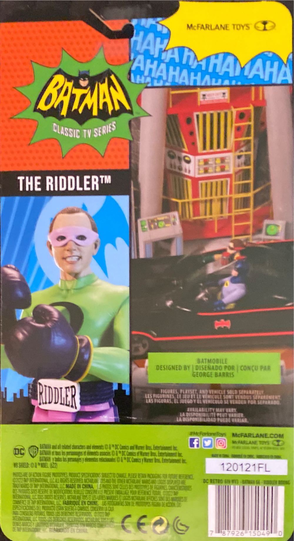 66/Batman - The Riddler(Boxing) - McFarlane Toys (Batman ‘66) (DC Multiverse Batman ‘66 Classic T.V Series) action figure collectible [Barcode 787926150490] - Main Image 3
